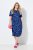 Ulla Popken 848162 Uzorkovana midi haljina Tamnoplava - Midi haljine - Ženske midi haljine plus size