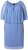 Ulla Popken 848169 Šifonska haljina A-kroja Svijetloplava - Midi haljine - Ženske midi haljine plus size