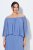Ulla Popken 848169 Šifonska haljina A-kroja Svijetloplava - Midi haljine - Ženske midi haljine plus size