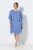 Ulla Popken 848169 Šifonska haljina A-kroja Svijetloplava - Midi haljine - Ženske midi haljine plus size