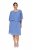 Ulla Popken 848169 Šifonska haljina A-kroja Svijetloplava - Midi haljine - Ženske midi haljine plus size
