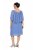 Ulla Popken 848169 Šifonska haljina A-kroja Svijetloplava - Midi haljine - Ženske midi haljine plus size