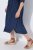 Ulla Popken 848224 Midi haljina s vezicom Tamnoplava - Midi haljine - Ženske midi haljine plus size