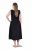 Ulla Popken 848305 Midi haljina bez rukava s V-izrezom Crna - Midi haljine - Ženske midi haljine plus size