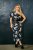 Ulla Popken 848510 Cvjetna midi haljina Crna - Midi haljine - Ženske midi haljine plus size