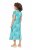 Ulla Popken 848696 Uzorkovana midi haljina s V-izrezom Tirkizna - Midi haljine - Ženske midi haljine plus size