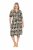 Ulla Popken 848789 Uzorkovana midi haljina s džepovima Tamnoplava - Midi haljine - Ženske midi haljine plus size