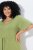 Ulla Popken 848829 Midi haljina kratkih rukava s vezicom Svijetlozelena - Midi haljine - Ženske midi haljine plus size