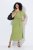 Ulla Popken 848829 Midi haljina kratkih rukava s vezicom Svijetlozelena - Midi haljine - Ženske midi haljine plus size