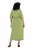 Ulla Popken 848829 Midi haljina kratkih rukava s vezicom Svijetlozelena - Midi haljine - Ženske midi haljine plus size