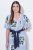 Ulla Popken 849662 Cvjetna košuljasta haljina Prljavo bijela - Midi haljine - Ženske midi haljine plus size