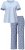 Ulla Popken 849850 Pidžama s kariranim uzorkom Svijetloplava - Pidžame/Loungewear - 