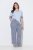 Ulla Popken 849850 Pidžama s kariranim uzorkom Svijetloplava - Pidžame/Loungewear - 