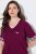 Ulla Popken 849850 Pidžama s kariranim uzorkom Bobičasto crvena - Pidžame/Loungewear - 