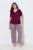 Ulla Popken 849850 Pidžama s kariranim uzorkom Bobičasto crvena - Pidžame/Loungewear - 
