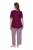 Ulla Popken 849850 Pidžama s kariranim uzorkom Bobičasto crvena - Pidžame/Loungewear - 