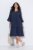 Ulla Popken 849856 Haljina s volanima Tamnoplava - Midi haljine - Ženske midi haljine plus size