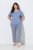 Ulla Popken 850045 Pidžama kratkih rukava Svijetloplava - Pidžame/Loungewear - 