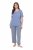 Ulla Popken 850045 Pidžama kratkih rukava Svijetloplava - Pidžame/Loungewear - 