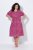 Ulla Popken 850346 Uzorkovana haljina s V-izrezom Ružičasta - Midi haljine - Ženske midi haljine plus size