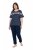 Ulla Popken 850403 Pidžama s cvjetnim uzorkom Tamnoplava - Pidžame/Loungewear - 