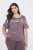 Ulla Popken 850403 Pidžama s cvjetnim uzorkom Smeđa - Pidžame/Loungewear - 