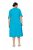 Ulla Popken 850724 Midi haljina kratkih rukava s pojasom za vezanje Tirkizna - Midi haljine - Ženske midi haljine plus size