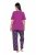 Ulla Popken 850864 3-dijelni komplet pidžame s kariranim uzorkom Ljubičasta - Pidžame/Loungewear - 