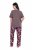 Ulla Popken 850903 Pidžama s cvjetnim uzorkom 2 kom Smeđa - Pidžame/Loungewear - 