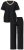 Ulla Popken 851245 Pidžama s prugama Crna - Pidžame/Loungewear - 