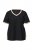 Ulla Popken 851245 Pidžama s prugama Crna - Pidžame/Loungewear - 