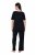 Ulla Popken 851245 Pidžama s prugama Crna - Pidžame/Loungewear - 