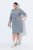 Ulla Popken 851666 Prugasta midi haljina s 3/4 rukavima Siva melange - Midi haljine - Ženske midi haljine plus size