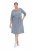 Ulla Popken 851666 Prugasta midi haljina s 3/4 rukavima Siva melange - Midi haljine - Ženske midi haljine plus size