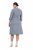 Ulla Popken 851666 Prugasta midi haljina s 3/4 rukavima Siva melange - Midi haljine - Ženske midi haljine plus size