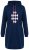 Ulla Popken 851749 Kućna haljina s kariranim uzorkom i kapuljačom Tamnoplava - Pidžame/Loungewear - 
