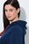 Ulla Popken 851749 Kućna haljina s kariranim uzorkom i kapuljačom Tamnoplava - Pidžame/Loungewear - 