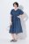 Ulla Popken 852214 Prugasta midi haljina Tamnoplava - Midi haljine - Ženske midi haljine plus size