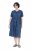Ulla Popken 852214 Prugasta midi haljina Tamnoplava - Midi haljine - Ženske midi haljine plus size
