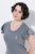 Ulla Popken 852218 Midi haljina kratkih rukava Siva - Midi haljine - Ženske midi haljine plus size