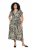 Ulla Popken 852257 Uzorkovana maxi haljina Taupe - Maxi haljine - Duge maxi haljine velikih brojeva