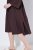 Ulla Popken 852307 Haljina na preklop dugih rukava Mahagonij smeđa - Midi haljine - Ženske midi haljine plus size