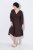 Ulla Popken 852307 Haljina na preklop dugih rukava Mahagonij smeđa - Midi haljine - Ženske midi haljine plus size