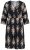 Ulla Popken 852315 Uzorkovana haljina na preklop Crna - Midi haljine - Ženske midi haljine plus size