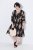 Ulla Popken 852315 Uzorkovana haljina na preklop Crna - Midi haljine - Ženske midi haljine plus size