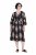 Ulla Popken 852315 Uzorkovana haljina na preklop Crna - Midi haljine - Ženske midi haljine plus size