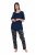 Ulla Popken 852577 Pidžama s uzorkom Tamnoplava - Pidžame/Loungewear - 
