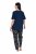 Ulla Popken 852577 Pidžama s uzorkom Tamnoplava - Pidžame/Loungewear - 