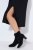 Ulla Popken 852630 Pletena haljina dugih rukava Crna - Midi haljine - Ženske midi haljine plus size
