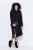 Ulla Popken 852630 Pletena haljina dugih rukava Crna - Midi haljine - Ženske midi haljine plus size